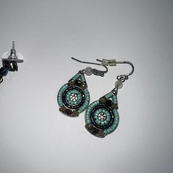 Assorted Womens Fashion Earrings Set Of 7 Pairs - Dangle & Drop Styles - Mixed C - Picture 4 of 7